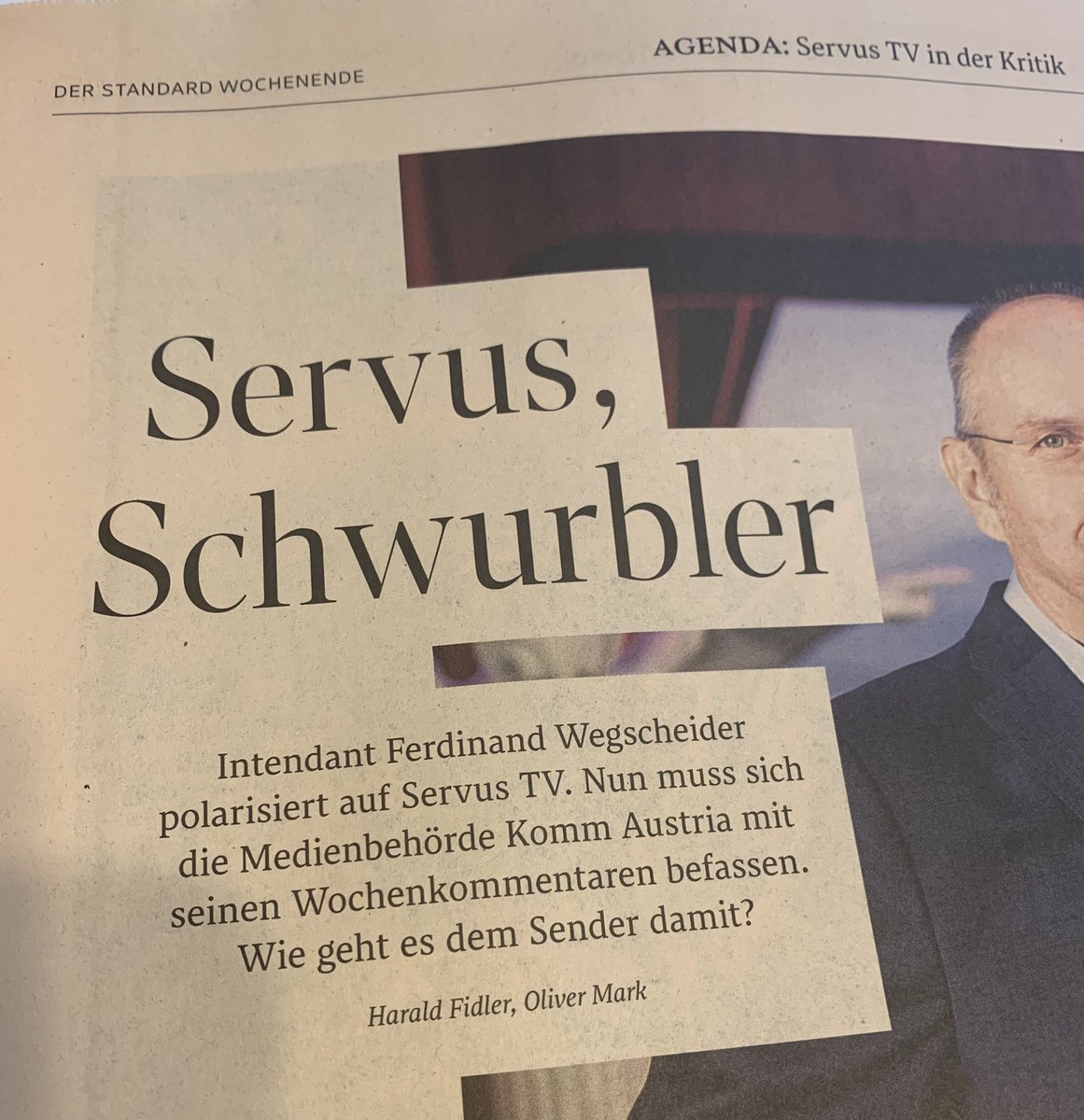 Hausjell's tweet image. Weitere Infos zu #Wegscheider &amp;amp; #ServusTV heute im @derStandardat .