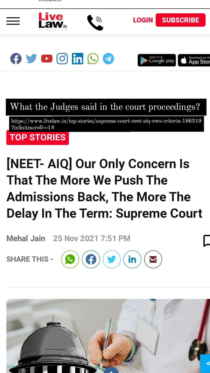 <a href="/mansukhmandviya/">Dr Mansukh Mandaviya</a> <a href="/MoHFW_INDIA/">Ministry of Health</a> <a href="/PMOIndia/">PMO India</a> Only the GOI is responsible for the delay in #neetpg2021counselling as the petitioners,RDA via Interventional applications want the counselling to happen soon(using old reservation policy)atleast for this year!Judges are also considerate.