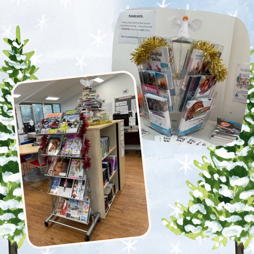 bcglearningcen's tweet photo. Things are looking festive over in our Wycombe campus! Why not pop in and get a book out for some winter reading?

 #aylesbury #wycombe #amersham #buckinghamshire #bcglearningcentres #buckscollegegroup #bookish #books #librariesofinstagram #bookstagram https://t.co/7vEdOK01ML