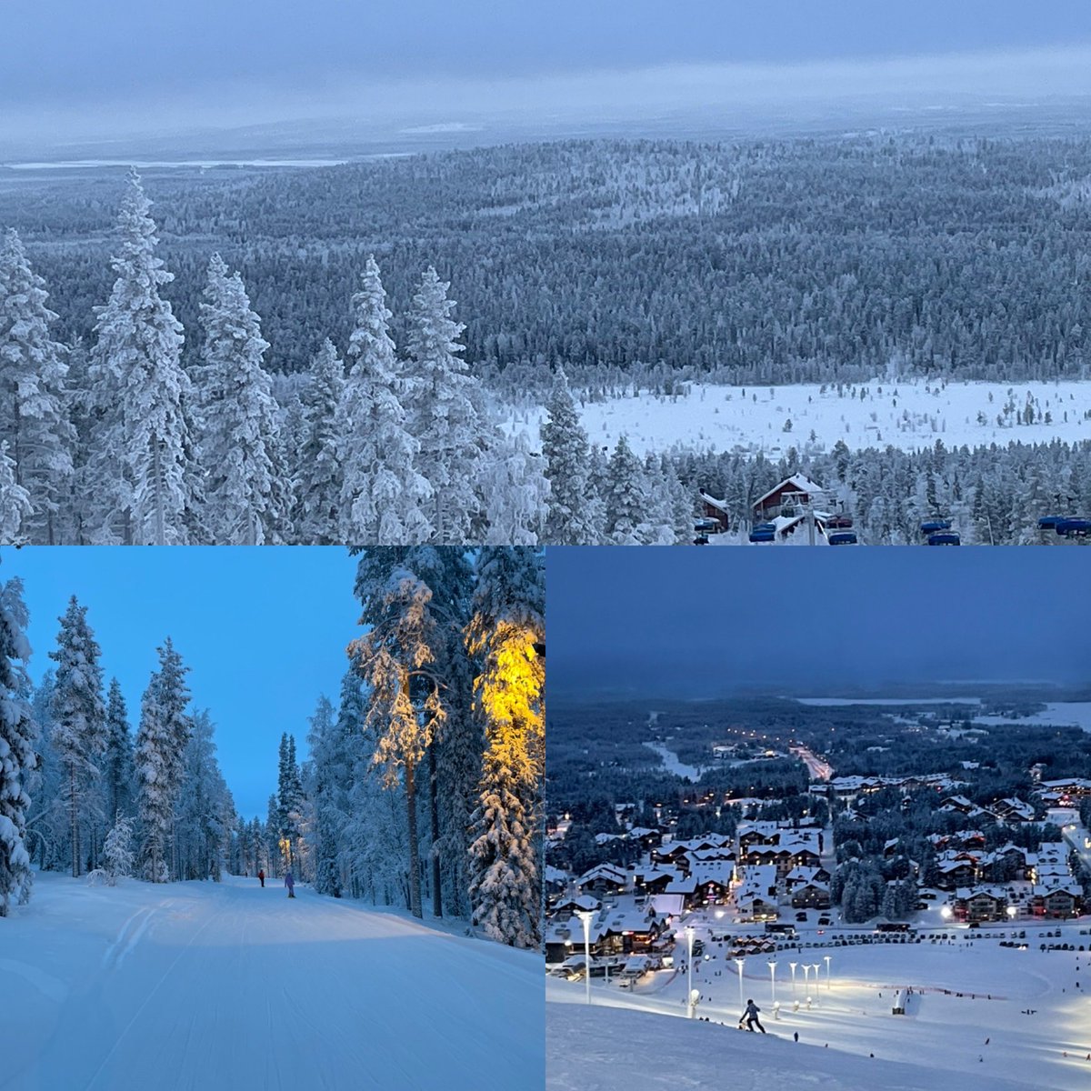 Start of the skiing season in Finnish Lapland. 21 minutes of daylight today…but all white and astonishingly beautiful.
@finnair #feelfinnair ⁦<a href="/VisitLevi/">Visit Levi</a>⁩