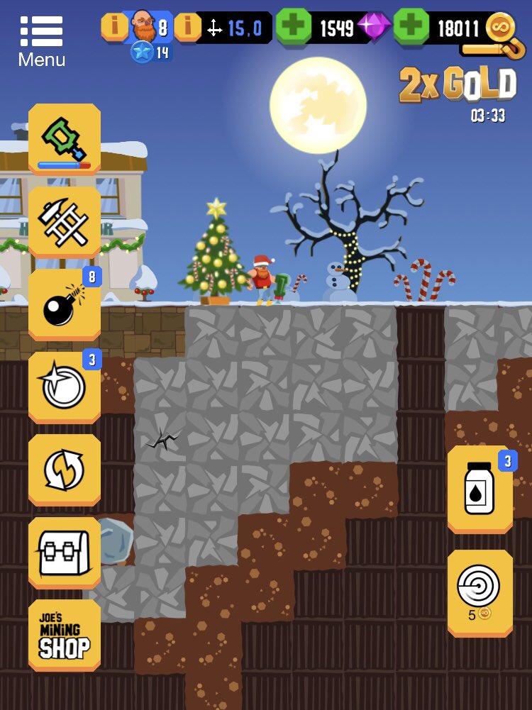 Peter Holm 💚 on X: The festive season has arrived to Gold Digger FRVR  🎄🎅💎⛏ Available on all kinds of instant games platforms…  #screenshotsaturday  / X