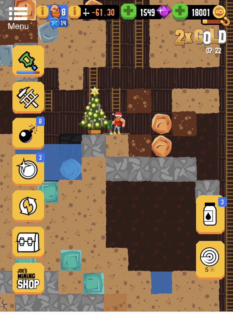 Peter Holm 💚 on X: The festive season has arrived to Gold Digger FRVR  🎄🎅💎⛏ Available on all kinds of instant games platforms…  #screenshotsaturday  / X