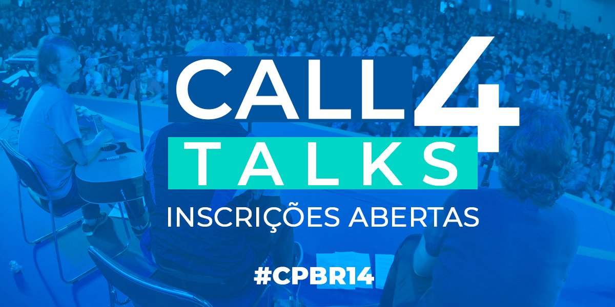 CampusPartyBRA's tweet photo. Verificado
CHEGOU A SUA VEZ DE ESTAR NO PALCO DA CAMPUS PARTY.

Para quem estava esperando, esse momento chegou!!!
As inscrições para o programa Call 4 Talks estão abertas, e você de qualquer lugar do país pode se inscrever.
Acesse https://t.co/AFDplr7n14 https://t.co/TobtxxHALb