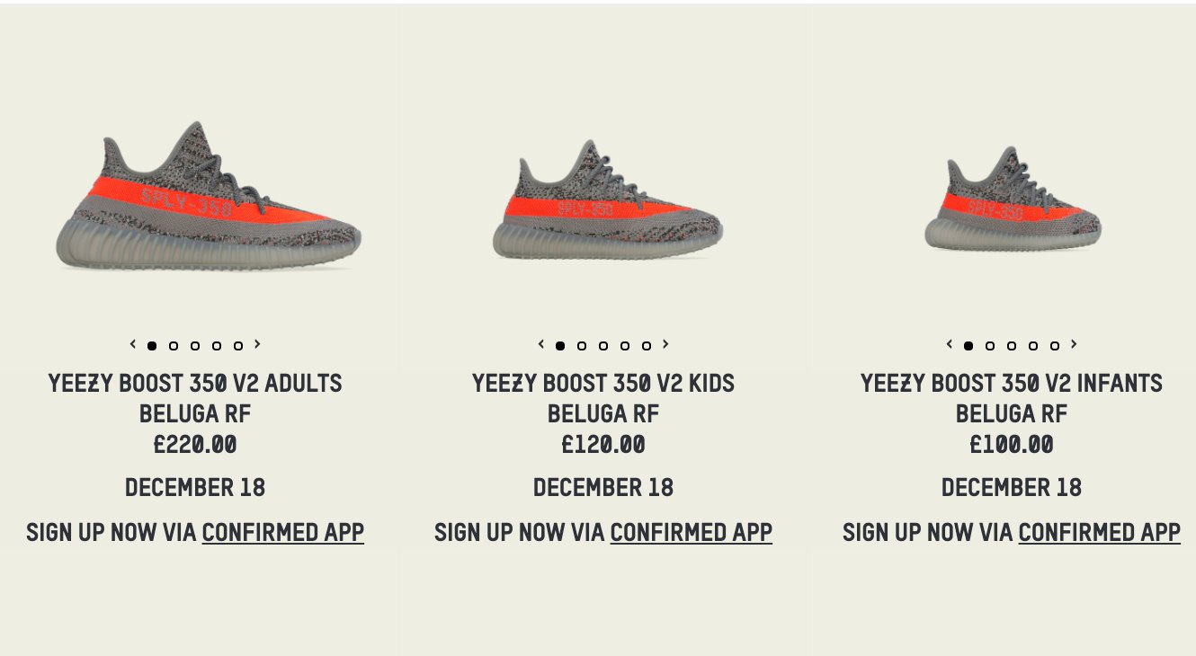 yeezy boost 350 v2 adults beluga rf