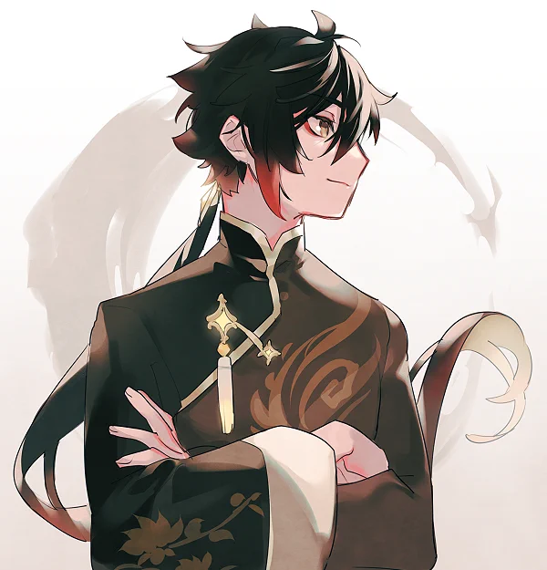チャイナ服の鍾離先生 #原神 