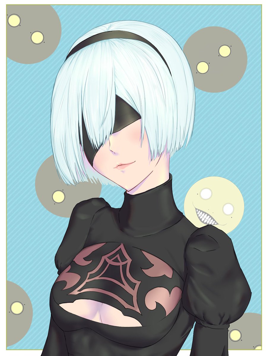 ヨルハ二号B型 「ん?#2B #NieRAutomata  #illust 」|くれしー@fanbox skebのイラスト