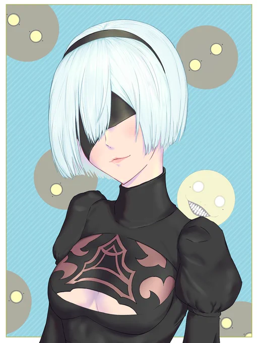 ん?#2B #NieRAutomata  #illust 
