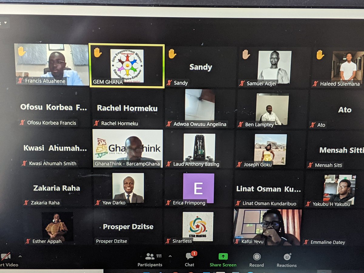 Virtual Barcamp happening now...

It's great to see many familiar faces.
<a href="/fbedwei/">Farida N. Bedwei</a>, thanks for sharing your insights on kick starting an entrepreneurship journey. 

#VirtualBarcamp #BarcampGhana #GhanaThink