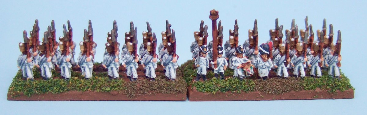 ironcow2103's tweet photo. More 'joy of six'. 6mm Napoleonic French from
@elhank0 painted up as Italian 4/1, 2/4 and (smaller) 4/4 Line from 1 Brigade, 15 Division in Germany 1813 for #BlackPowder and some Volteggiatori skirmish bases. Hopefully @andre_crow is leading them to victory for me today. https://t.co/wUHoreBscd
