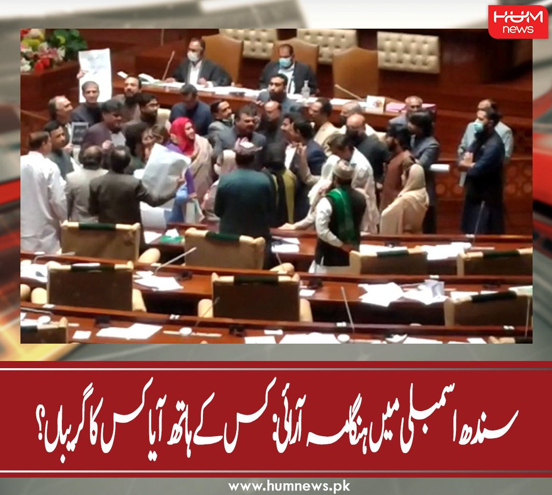humnewspakistan's tweet photo. سندھ اسمبلی میں ہنگامہ آرائی: کس کے ہاتھ آیا کس کا گریباں؟
تفصیل پڑھیں: https://t.co/1j2tqDQaAp
۔۔۔۔۔۔۔۔۔
#HumNews #SindhAssembly #LocalGovernmentBill #PPP #PTI #MQM https://t.co/4VKEEQNwIi
