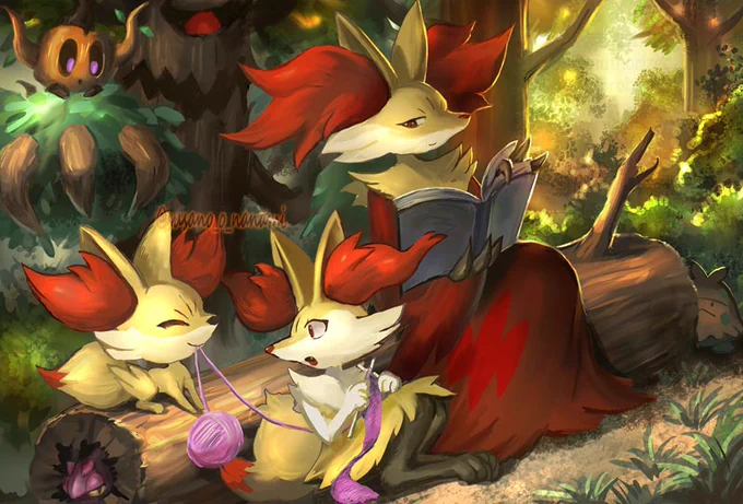 マフォクシー一家
#Fennekin #Braixen #Delphox 