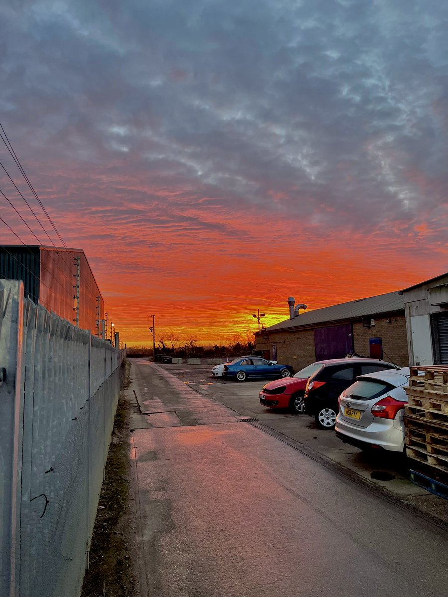 Nice sunrise this morning at our processing unit!
