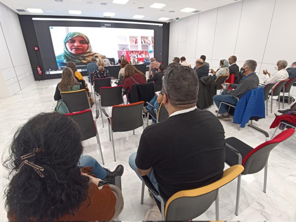 FonsCatala's tweet photo. Avui a la #45EUCOCO treballem en tallers:
- Política i Informació
- Recursos Naturals
- DH i Territoris Ocupats
- Consolidació de l'Estat Sahrauí Comptem amb intervencions de les ministres de cooperació i de sanitat de la #RASD amb qui la #CCASPS estudia vies de col·laboració 🤝 https://t.co/DFnAcXmge6