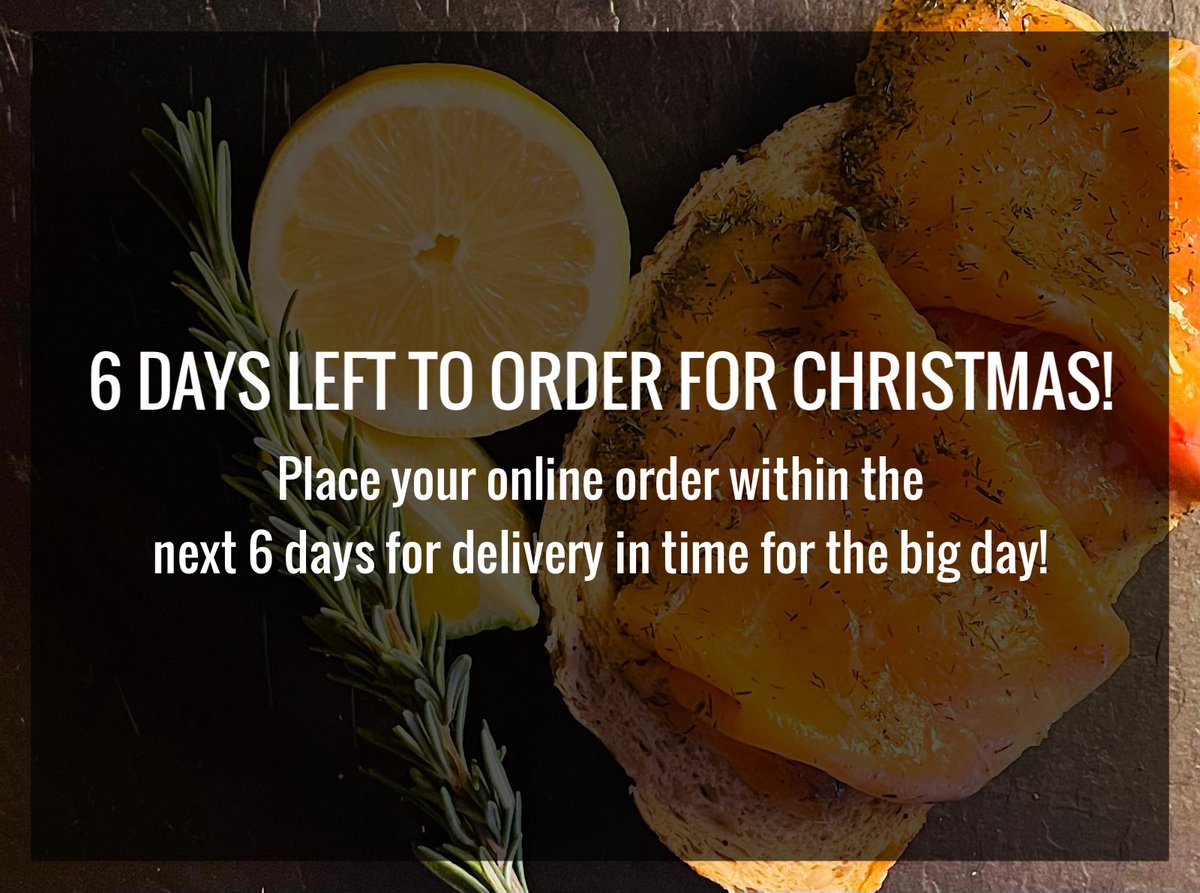 SpringsSmokery's tweet photo. ONLY 6️⃣ DAYS LEFT TO ORDER IN TIME FOR CHRISTMAS!!!

The clocks ticking for online Christmas orders, don't miss your cut off for having delicious Springs goodies on your festive table! ⏰

Place your order today: https://t.co/AW8AhryfL3 https://t.co/h5V57Pvt8H