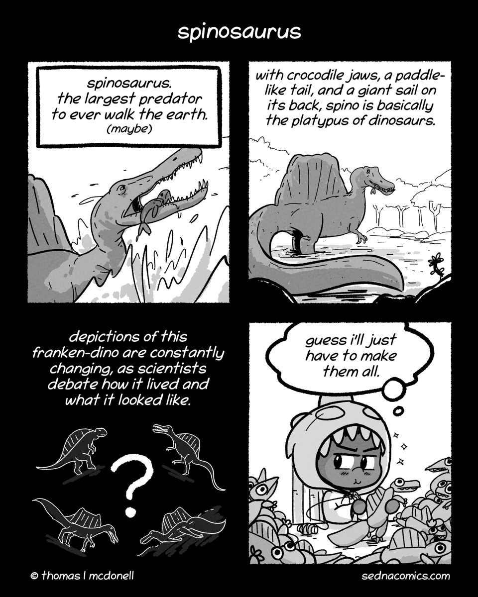 thomaslmcdonell's tweet photo. what hiatus? i have no idea what you're talking about. anyway here's a sedna comic. 🦖 https://t.co/Bj2pIfsqtG