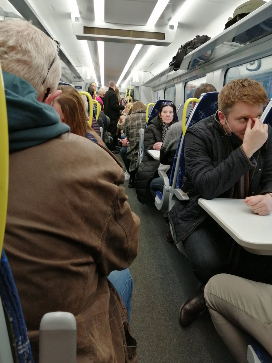 Pollyteach's tweet photo. So hold the Christmas party nights but travel on @ScotRail to Edinburgh...Will I be fit for work on Monday @NicolaSturgeon? https://t.co/2oLZUqp7nL