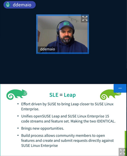 gnusolidario's tweet image. Great talk from Doug Demaio about @opensuse, Leap and SLE at #GNUHealthCon 2021!
Thank you for being part of the @gnuhealth community all these years! ❤️🤗 #GHCon2021 #SocialMedicine #FreeSoftware #eHealth