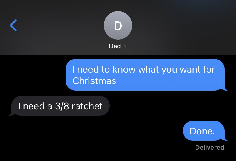 HiebertCory's tweet photo. Merry Christmas from my father https://t.co/6UyoH18nk4