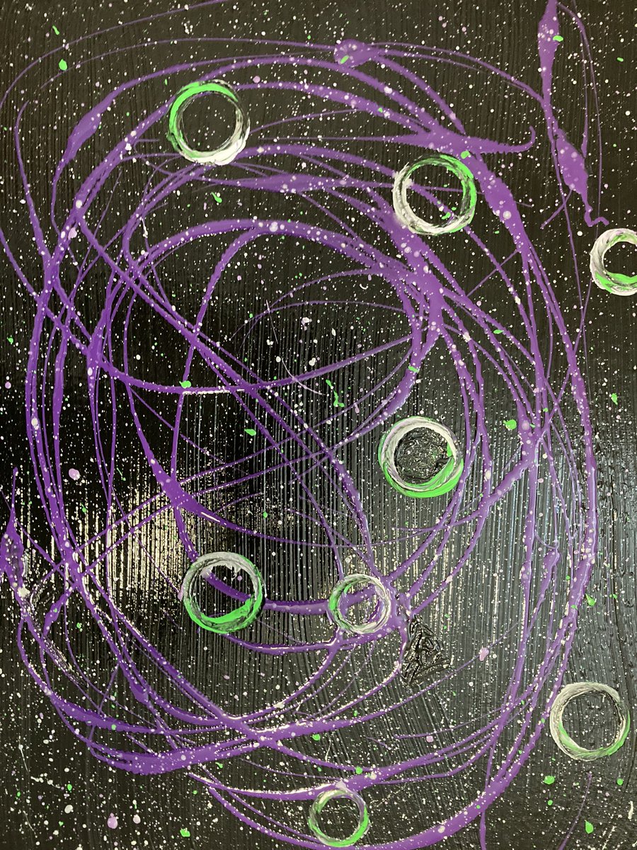 TomBDickerson's tweet photo. Mobius galactic 
New piece acrylic on canvas #artwork #canvasart #artontwitter #CowboyBebop #mayhem #painting https://t.co/yxSgkkqWZR