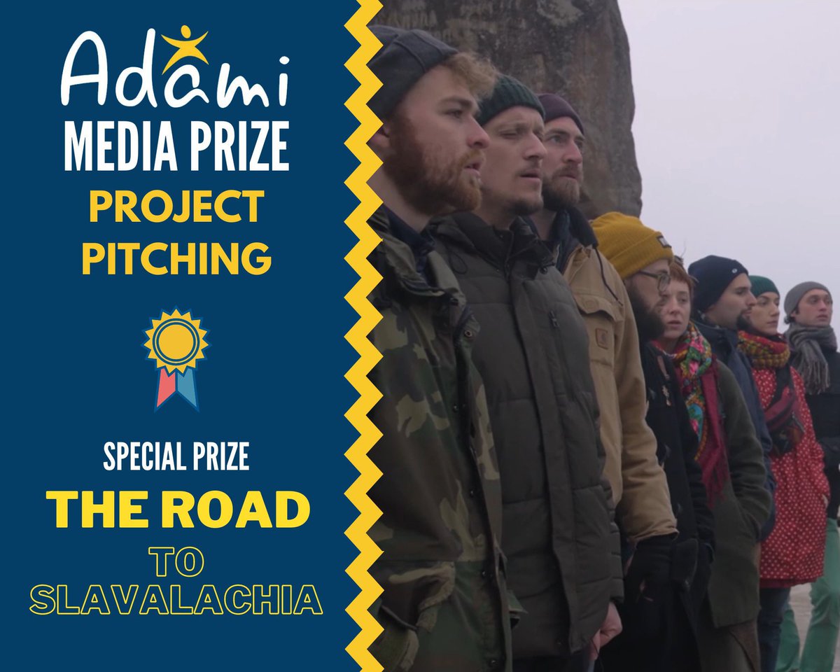 AdamiMediaPrize's tweet photo. #AdamiMediaPrize2021 Project Pitching Special Prize goes to Belarusian Project - "The Road to Slavalachia". 🏆

Congratulations from Adami Team 💫 https://t.co/hW2uxAl467