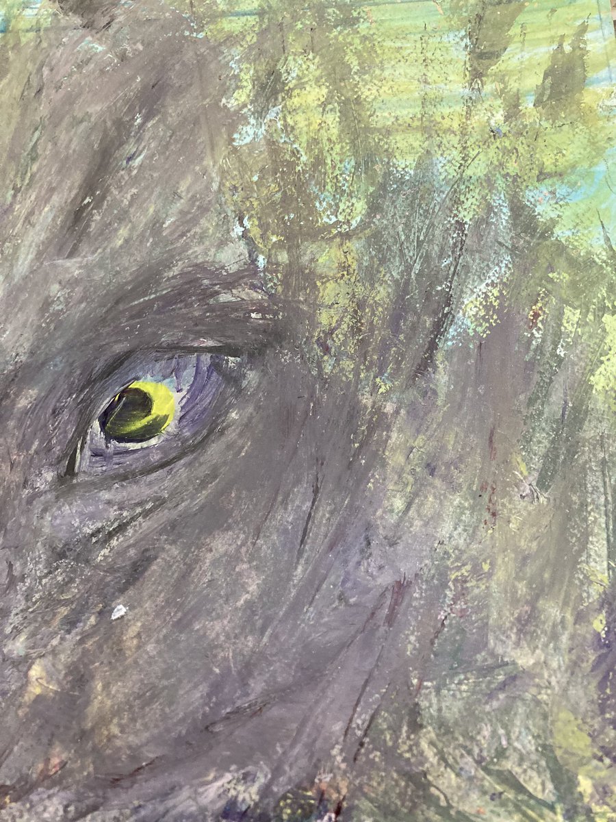 TomBDickerson's tweet photo. Phantom  
New piece: acrylic on watercolor 
#artwork #impressionism #art #design #artontwitter https://t.co/l5RT4v7PUx