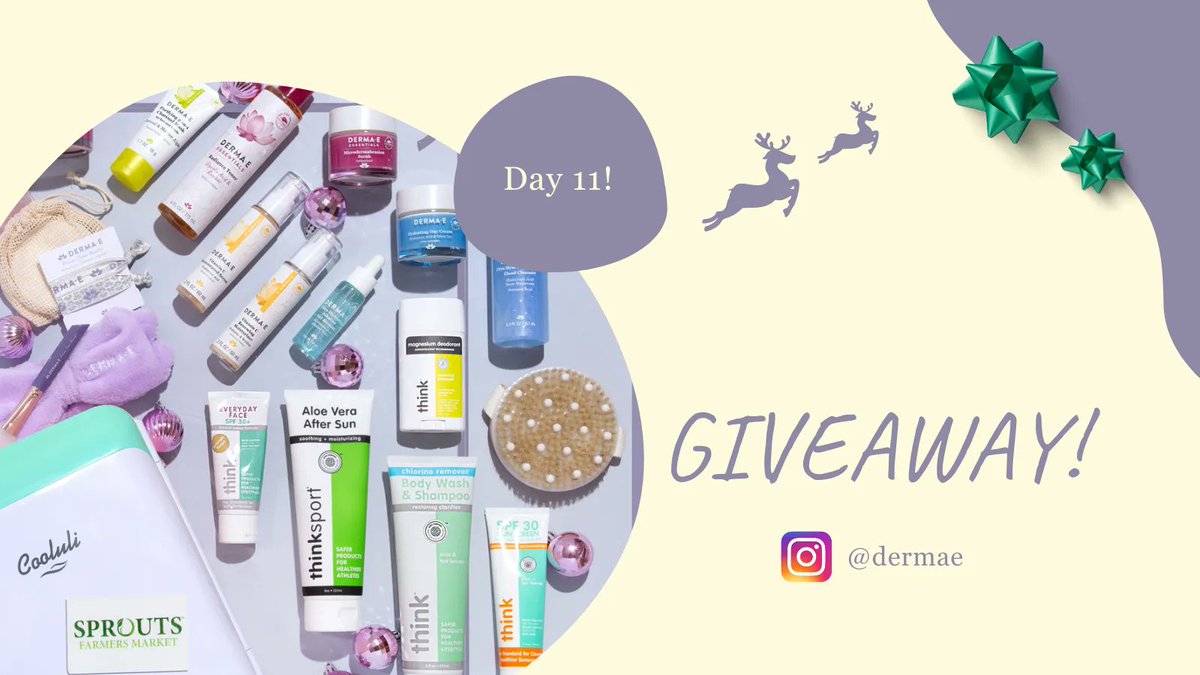 derma_e's tweet photo. Ready for a super fun #skincare #giveaway? So are we! We've partnered up with Think and @cooluliusa for a bundle of skincare AND a skincare mini fridge! Enter now on our #Instagram, https://t.co/M6MT0JWCHM! #gothink https://t.co/QnNYu6BWv4