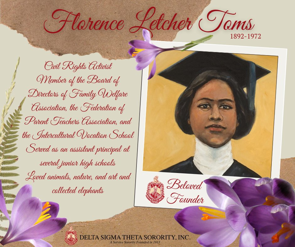 Tampametrodst's tweet photo. #Beloved22 ๐บ Founder Florence Letcher Toms ๐บ Delta Sigma Theta Sorority, Inc. #ContinuingtheLegacy #DST1913 #SRDST #TampaMetroDST #TMACDST https://t.co/g1wNcjHf2k