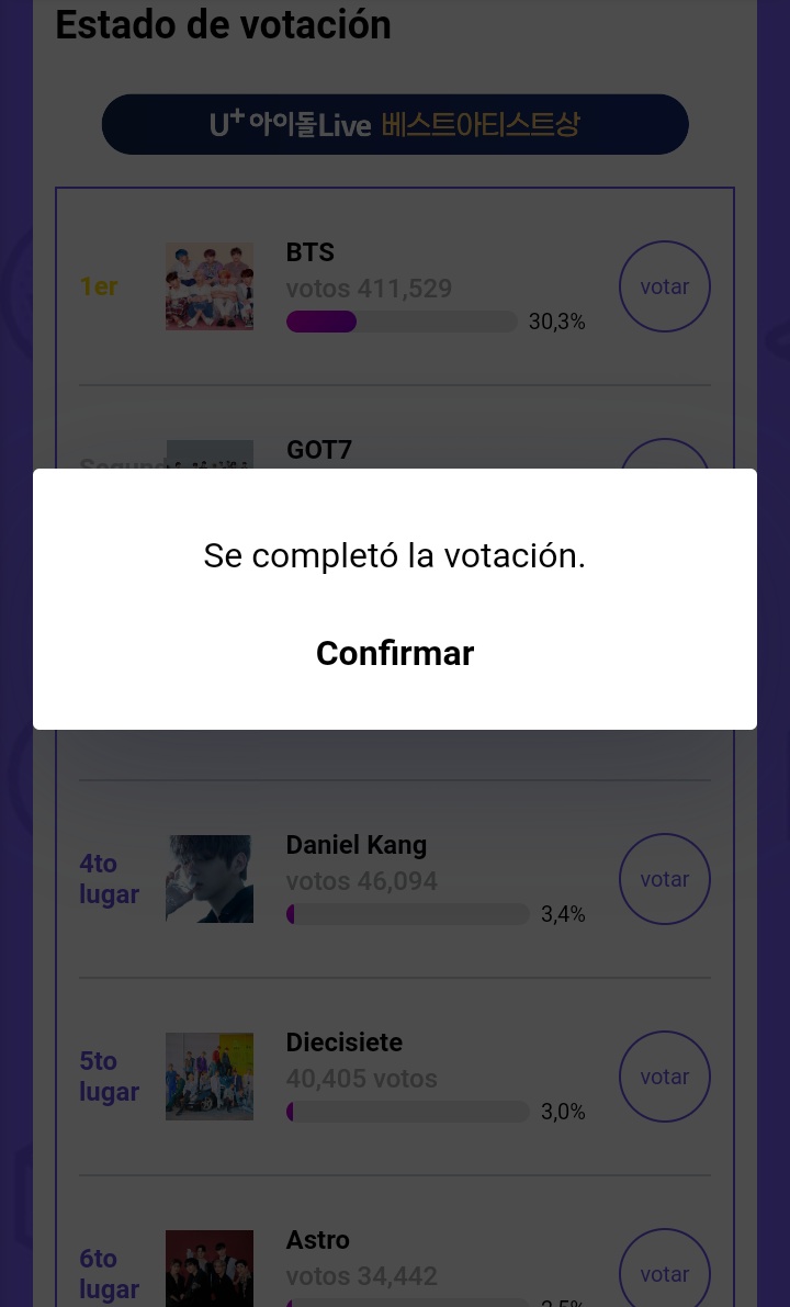 BANGT4NBEST's tweet photo. SI AÚN NO VOTAN VAYAN AHORA SOLO ES UN VOTO POR DÍA Y LA DIFERENCIA DE VOTOS NO ES MUCHA A PARTE NO LES TOMA MUCHO TIEMPO @BTS_twt

📌https://t.co/a14rA6pQIN https://t.co/belhz9wlzN
