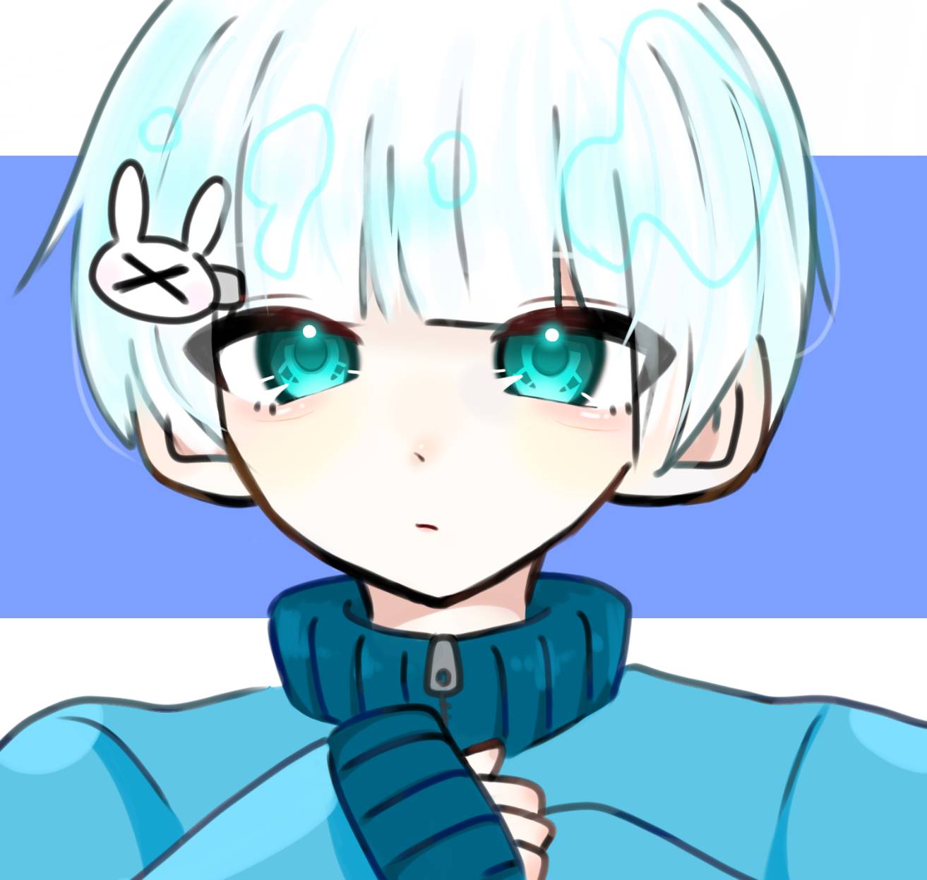 美彩 最近デジタルイラスト勉強中 こう見えて男子なの デジタル マッシュ エメラルドグリーン うさぎしゃん クリップ ジャージ 可愛い カワイイ系 萌え袖 絵柄が好みっていう人にフォローされたい 絵描きさんと繋がりたい 絵描き T Co
