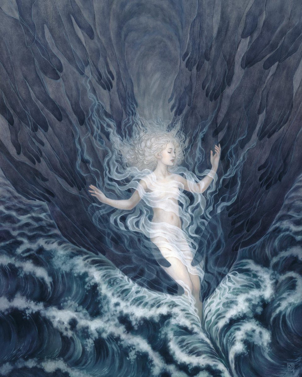 Nada65114693's tweet photo. Nymph
 #NadaHadzi #Art #KayshSiemenart  #greekgoddess #sea #nymph #seanymph #nereid #ocean #storm #mythology #greekmythology  #greekmythologyart https://t.co/sJGhwhCQoo