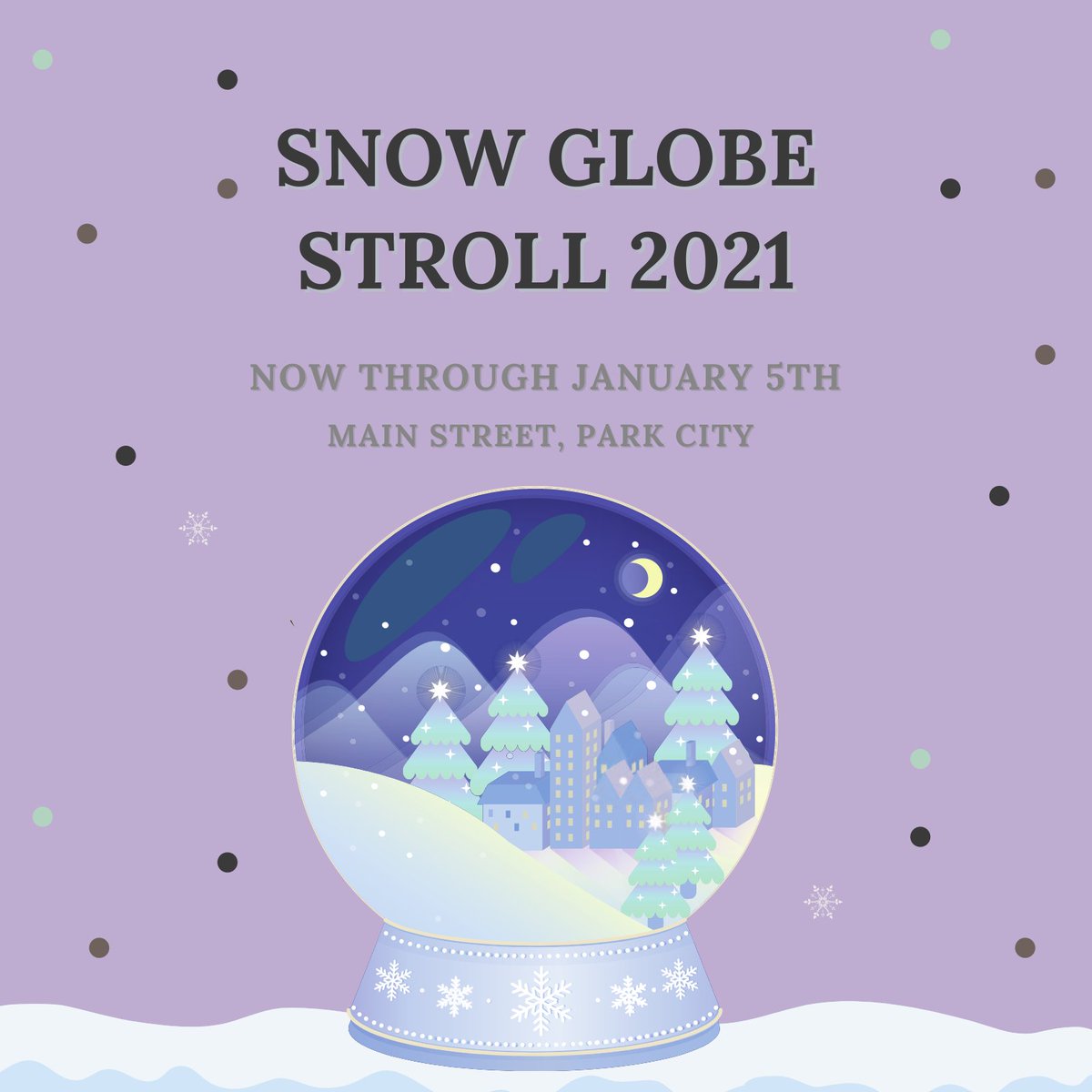 PCSheraton's tweet image. Talk about walking in a #WinterWonderland! Check out the incredible Snow Globe Stroll now through January 5th for an extra snowy escape on Park City's Main Street. ❄️ 
 
Learn more about the event here: bit.ly/3oogKDK