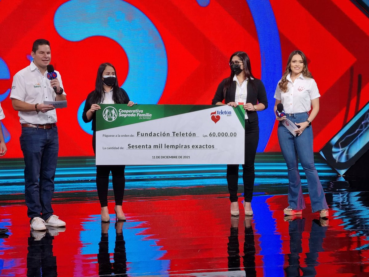 el5hn's tweet photo. Gracias por la donación, vamos sumando para alcanzar los L65 millones.❤👏🏼🇭🇳
#TeletonHn2021 #TeletonJuntoATi #TeletonTodosLosDias https://t.co/3uPDEqybtw