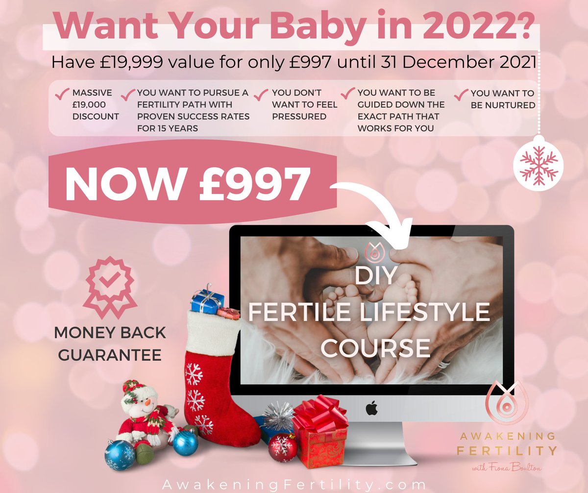 AwakenFertility's tweet photo. Become Baby Ready With Our 90 Day Course, like thousands of others all around the world. With an 80% success rate based on women aged 38 - 52 (most are 45-47), I want to help you become baby ready for 2022!💗
https://t.co/JmKMzsnsG2

#fertilitycourse #infertilitycoach https://t.co/M9AvahK3DL