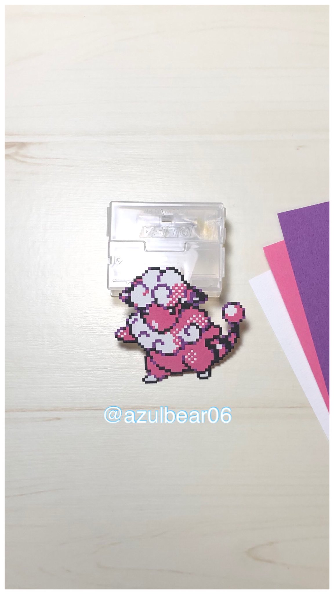 玲 切り絵でpkmn金銀ドット絵 223 251 Azulbear06 Twitter