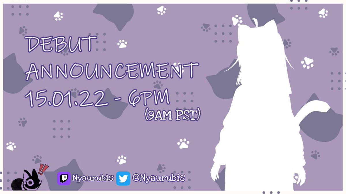 Nyaurubis's tweet photo. 💜Debut Stream💜

Eine fehlgeschlagene Beschwörung, verlorene Erinnerungen und ganz viele andere Mysterien... Wer kann sie nur lösen?

«15.01.22 - 6 PM»
«https://t.co/F00PbEQQv5»

#GERVtuber #Vtuber #VtuberDebut #Vstreamer #twitch #TwitchDE #Katzenkekse #Commnyanitty https://t.co/TwQAPlQ65J