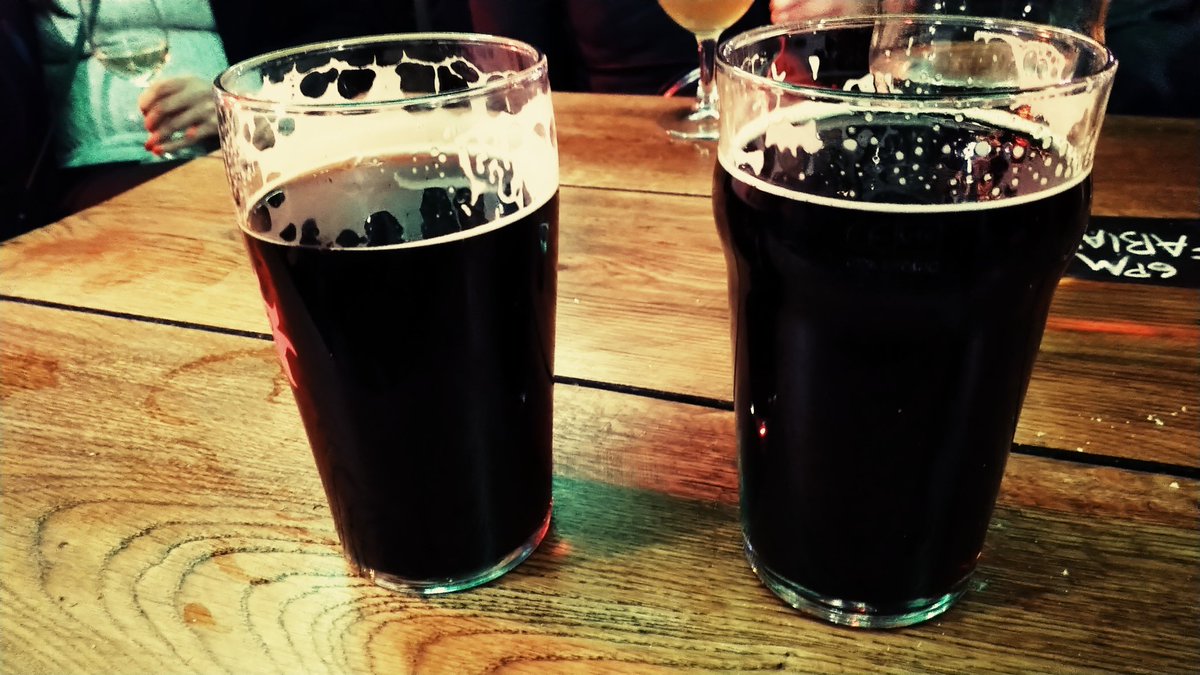 Two pints of Bartleby's Wooden Boy going down a treat at <a href="/thekingbillypub/">King Billy</a> yesterday #RealAle #Vegan #WorkersCooperative