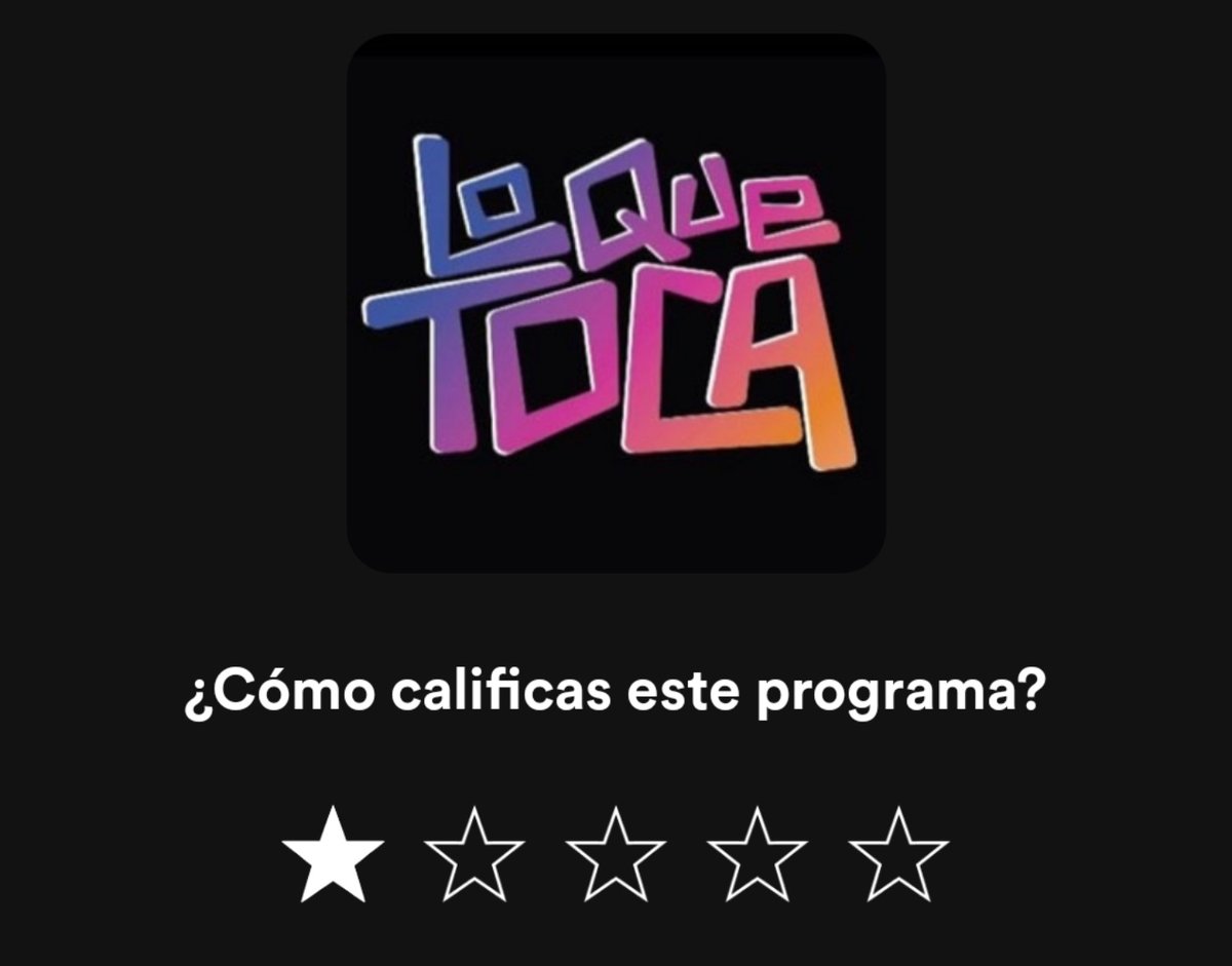 EspectroEstudio's tweet photo. Nos acabamos de enterar que en Spotify puedes calificar a los podcasts... En fin. https://t.co/IFnqrfZFni