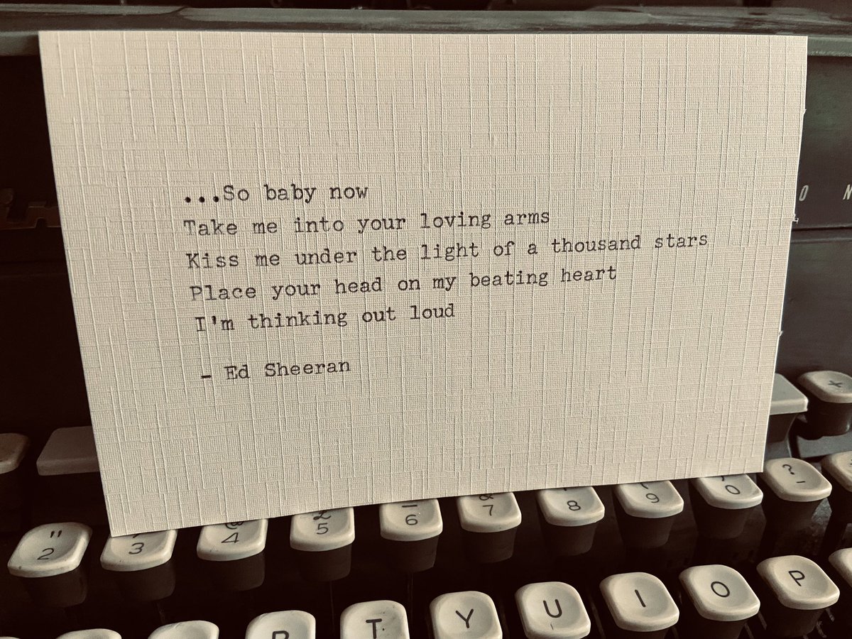 Beautiful gifts. We can handtype your chosen lyrics or quote onto card and even frame. ❤️

etsy.me/2FscJJM

#edsheeran #Christmas #gift #quote #SaturdayThoughts