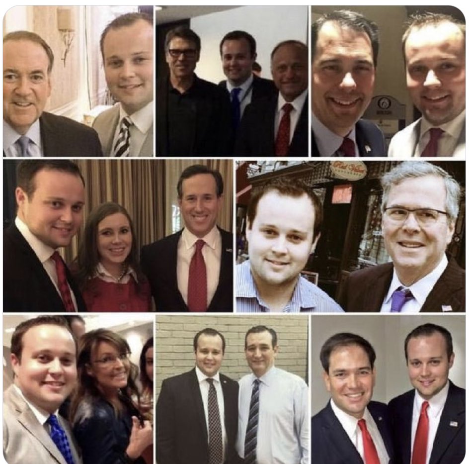 TimTyrrellNY's tweet photo. These republicans might get upset if these pictures of them with Josh Duggar get around. It would be a shame if it get retweeted. @SarahPalinUSA @tedcruz @marcorubio @RickSantorum #ExposeRepublicans #joshduggarguilty #SaturdayMorning https://t.co/9dJXpYv0Fb