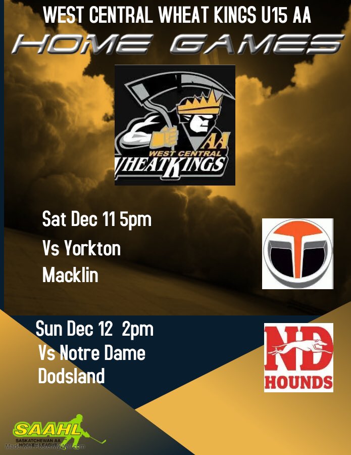 Game Day today in Macklin.  Yorkton is in town. Gonna be a good tilt. Come on out