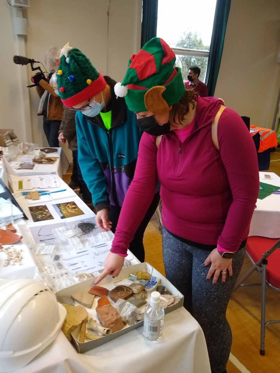 CotswoldArch's tweet photo. Lots of interest in the archaeology we found as part of the A120 Bypass &amp; Flood Alleviation Scheme, Herts. It's fantastic to share our findings with so many at Little Hadham Village Hall! #A120 #LittleHadham https://t.co/ckuVt4KxaB