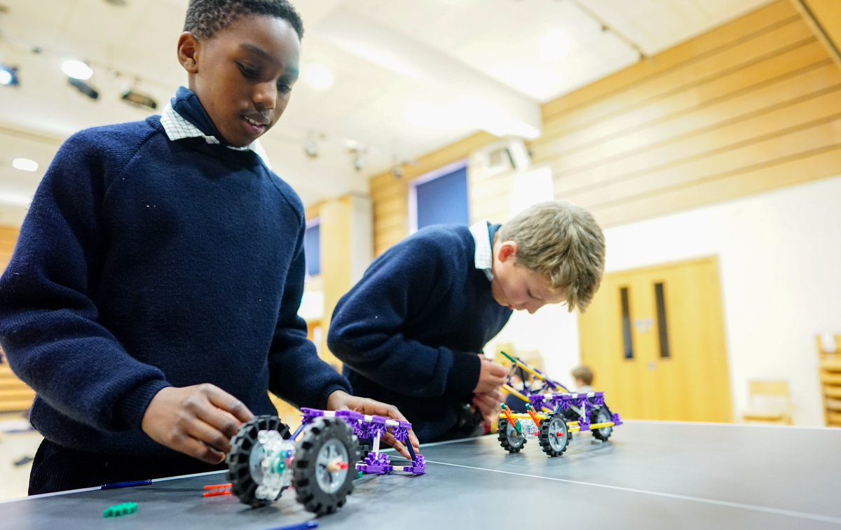 CothillScience's tweet photo. Every Cothill boy designed and built a k'nex vehicle &amp; tested it to investigate alternative ways to store energy during our climate change-themed week. Huge thanks to @scienceoxford for loan of the kit.  #COT21    #engineers #alternativeenergy #practicalscience https://t.co/EAlyjWvWUY