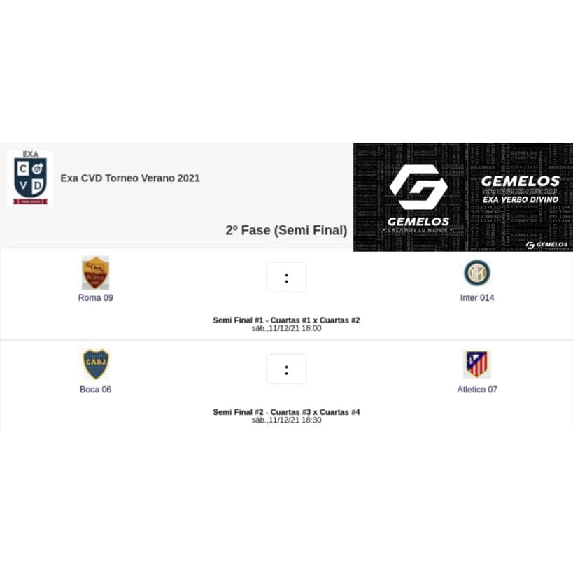 Roma09exacvd's tweet photo. Hoy en semifinales nos enfrentamos a otro rival duro @Inter2014 #VamooRoma09 #ElExaSomosTodos #EnBuscaDeLaGloria🏆 https://t.co/xVrshBQV2T