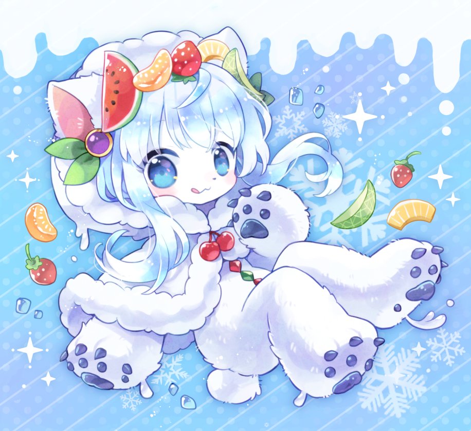 「しろくまちゃん🍧 」|岡森くおのイラスト