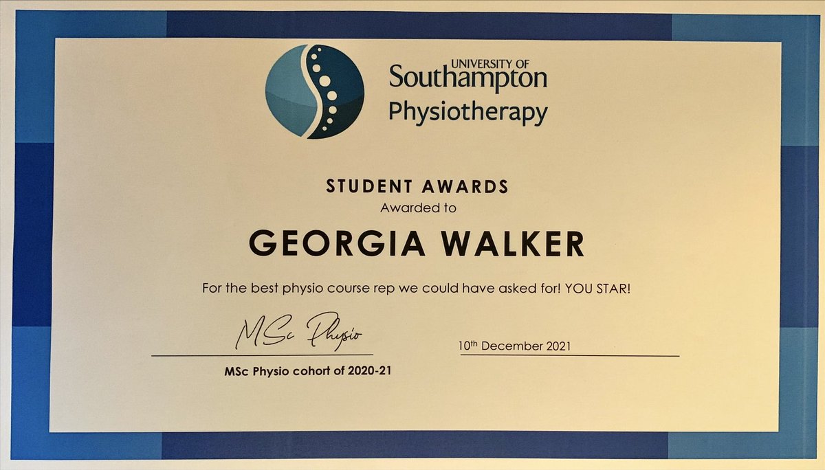 Gee_WalkerPT's tweet photo. It’s almost time for me to sign off as student rep (T-6 days)
What lovely awards to receive from both lectures & all my coursemates 🤗
I’ve tried my best to make sure everyone feels heard & supported over the last 2 years! (It’s not hard with this bunch though)🩺
#MScphysio https://t.co/SeRYG8gc6Q