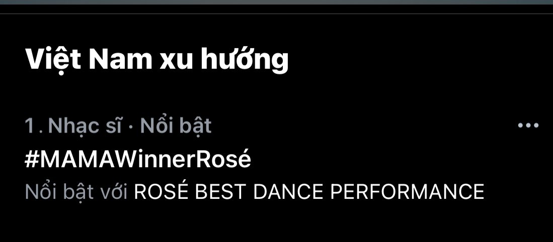 KVal156's tweet photo. Trending no1 Vietnam now 👏👏👏

ROSÉ BEST DANCE PERFORMANCE #MAMAWinnerRosé #로제 https://t.co/UMOpKIZHJr
