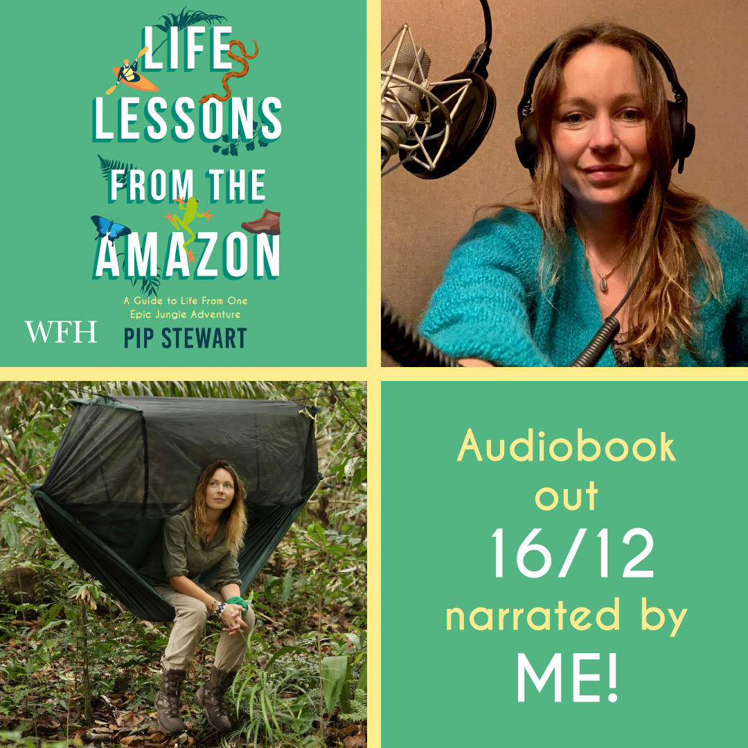 JoCantello's tweet photo. Lovely to hear @PipStewart's debut book narrated by Pip herself. Just as it should be! #LifeLessonsFromTheAmazon is published by @wfhowes on December 16th and is available to pre-order now... https://t.co/koEnxmpiBJ https://t.co/clwsB5yaTG