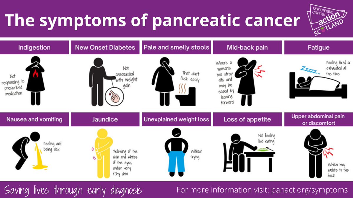 Do you know the symptoms of pancreatic cancer? Doing so could increase your chances of early diagnosis! Head to our website to increase your awareness!

Experiencing symptoms? Keep a note in our symptoms diary! 

pancreaticcanceraction.org/about-pancreat…
#pancreaticcancersymptoms #pancreaticcancer