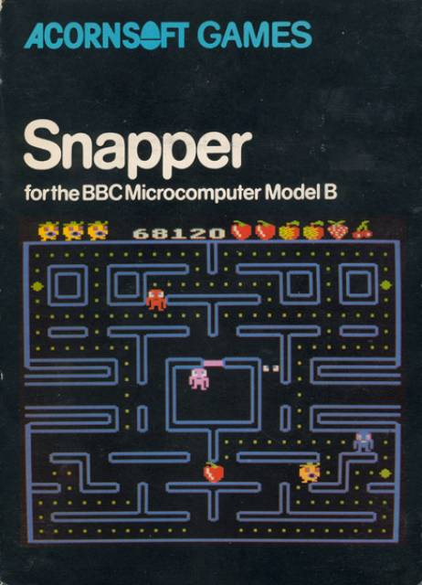 Nezbutz's tweet photo. Afternoon box art! Another fantastic BBC Micro conversion, this time it's Snapper! #pacman #snapper #bbcmicro #afternoonboxart https://t.co/5v5x5J9khm