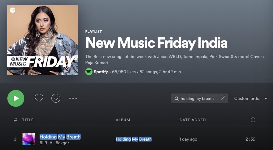 What a start! <a href="/BLRofficial/">BLR</a> <a href="/BakgorAli/">Ali Bakgor</a> 👏🏻👏🏻 thanks <a href="/Spotify/">Spotify</a> <a href="/spotifyindia/">Spotify India</a>